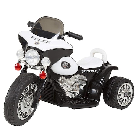 Trademark Global 3 Wheel Mini Motorcycle Trike for Kids - Police Car 90-YJ876B